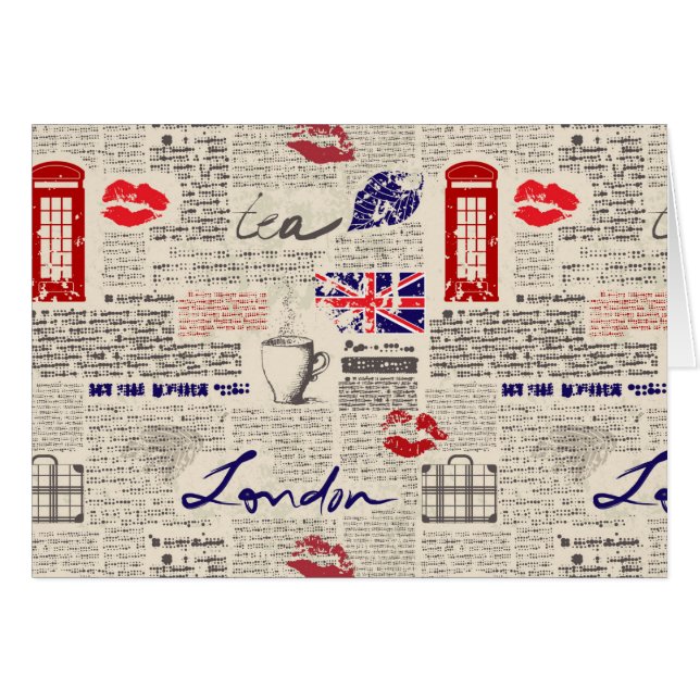 Cartão Teste padrão do jornal de Londres (Frente Horizontal)