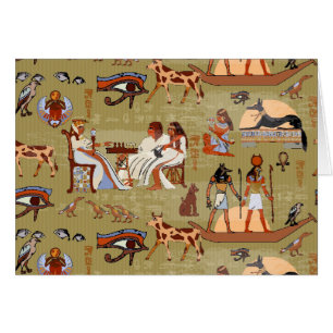 Cartão Teste padrão dos símbolos de Egipto