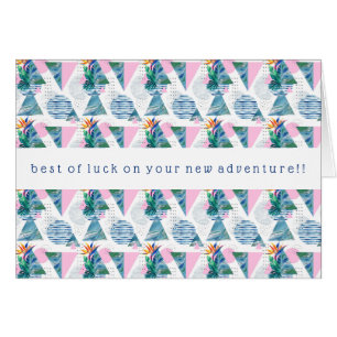 Cartão Teste padrão geométrico tropical