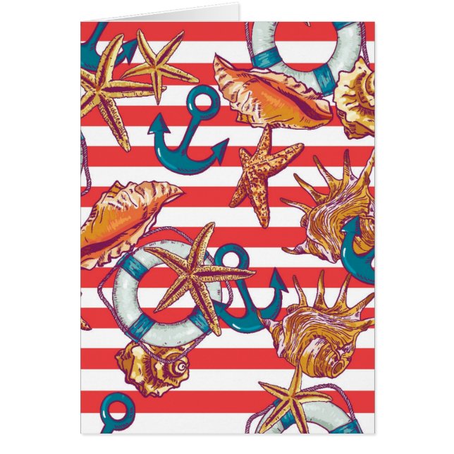 Cartão Teste padrão na moda da praia (Frente)