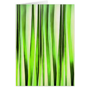 Cartão Teste padrão Stripy verde eterno