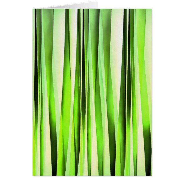 Cartão Teste padrão Stripy verde eterno (Frente)