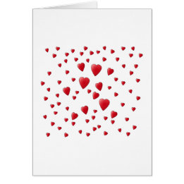 Cartão Teste padrão vermelho e branco de corações do amor