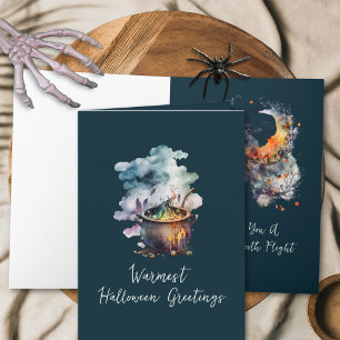 Cartão Testemunha Engraçada Editável Chapéu Cauldron Spoo