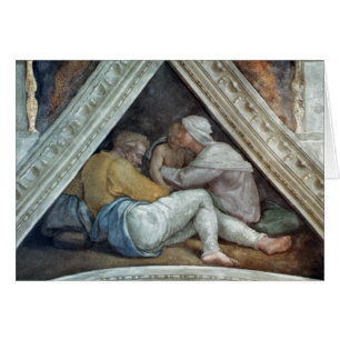 Cartão Teto da capela de Sistine: Os antepassados do