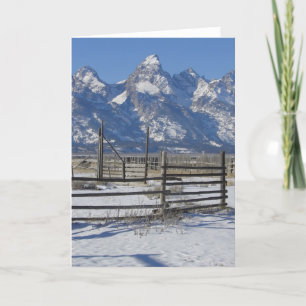 Cartão Teton Ranch Winter All Occasion Greeting Card