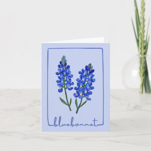 Cartão Texas Bluebonnet Watercolor