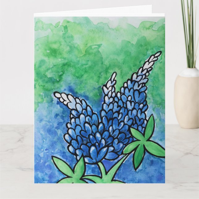 Cartão Texas Bluebonnets (Frente)