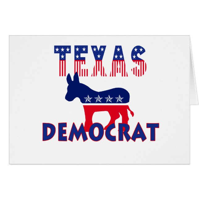 Cartão Texas Democrata (Frente Horizontal)