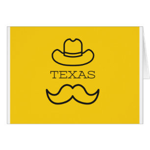 Cartão Texas em amarelo 2