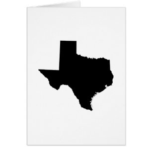 Cartão Texas em preto e branco