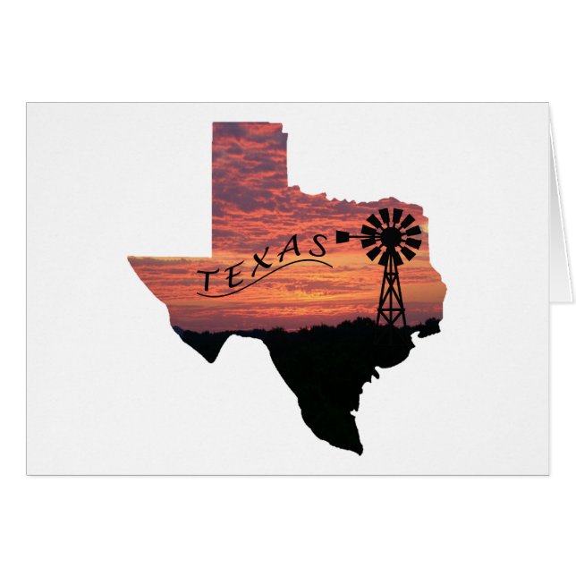 Cartão Texas Hill Country Sunrise (Frente Horizontal)