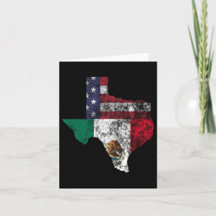 Cartão Texas Mexico American Flag Cinco De Mayo Mexicano