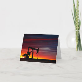 Cartão Texas Pumpjack at Sunset - small notecards
