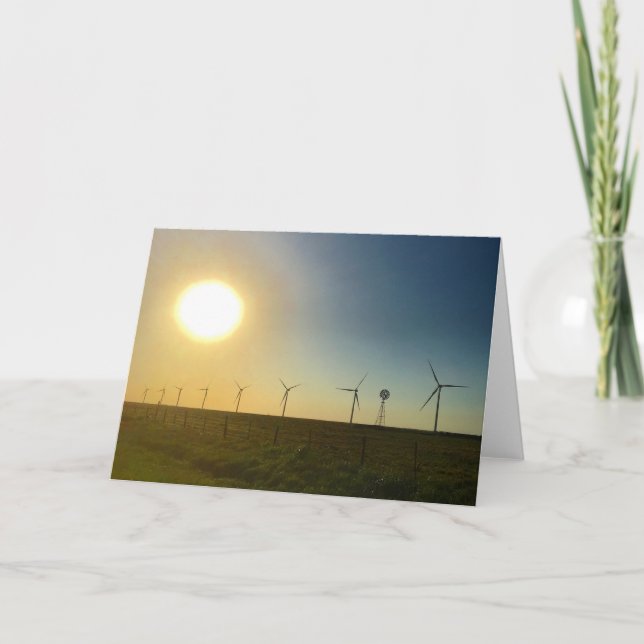 Cartão texas sunset greeting card (Frente)