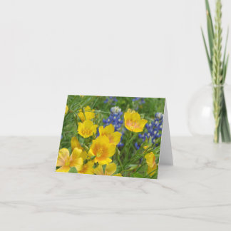 Cartão Texas Wildflower Bluebonnet & Flax Notecard