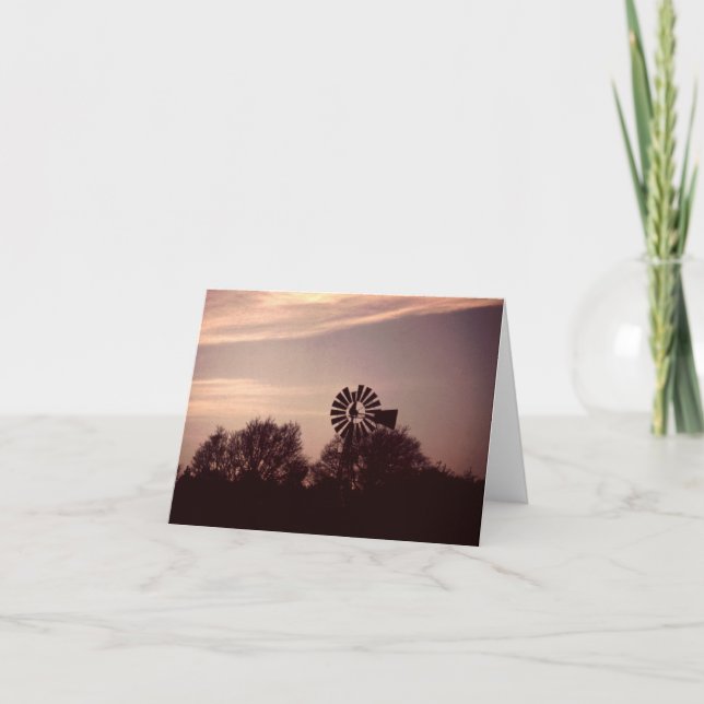 Cartão Texas Windmill Notecard #2 (Frente)