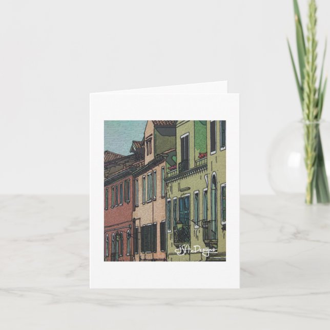 Cartão Têxtil Art Venice Notecard (Frente)