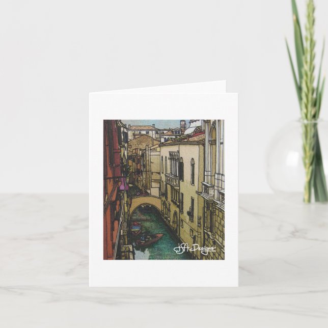 Cartão Têxtil Art Venice Notecard (Frente)