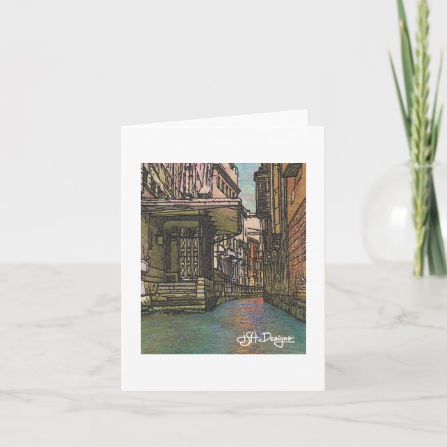 Cartão Têxtil Art Venice Notecard (Frente)