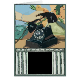 Cartão TEXTO ADD do Vintage Phone cALL