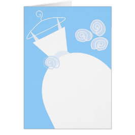 Cartão Texto Azul de Palhaço de Casamento vertical