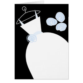 Cartão Texto Azul do Palhaço de Casamento na vertical