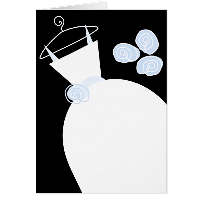 Cartão Texto Azul do Palhaço de Casamento na vertical (Frente)