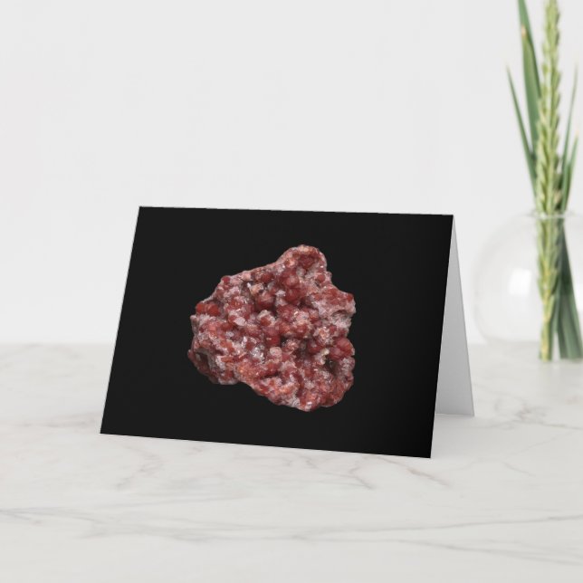 Cartão Texto de Adição de Cluster de Andradite Garnet e C (Frente)