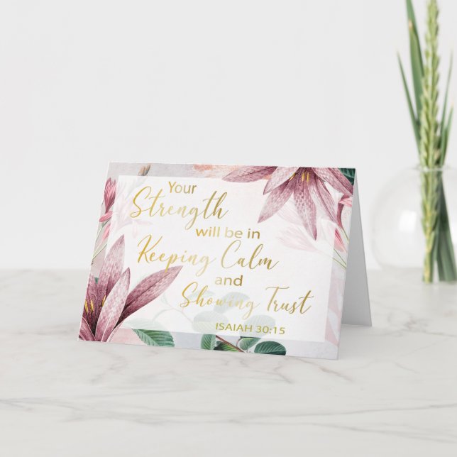 Cartão Texto do Ano JW 2021 - Manter Calmo e Mostrar Conf (Frente)