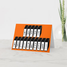 Cartão Texto do Bloco Halloween