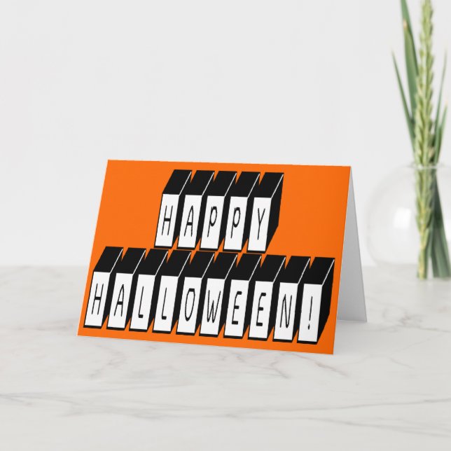 Cartão Texto do Bloco Halloween (Frente)