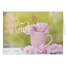 Cartão Texto do Primavera de vida útil de Cherry Blossom