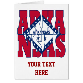 Cartão Texto do sinalizador do estado do Arkansas