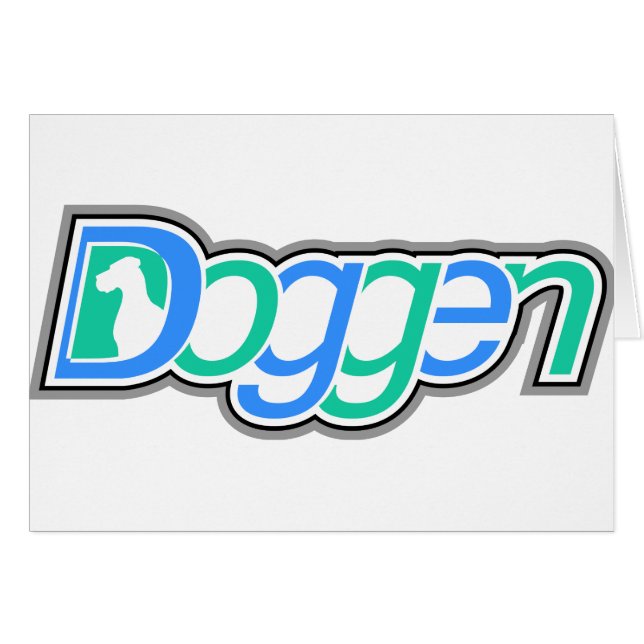Cartão Texto Doggen com Cabeça (Frente Horizontal)