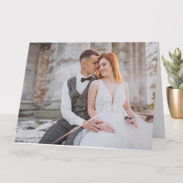 Cartão Texto e Foto Personalizada do Dia dos Namorados (Planta pequena)