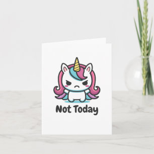 Cartão Texto Personalizado do Kawaii Unicorn