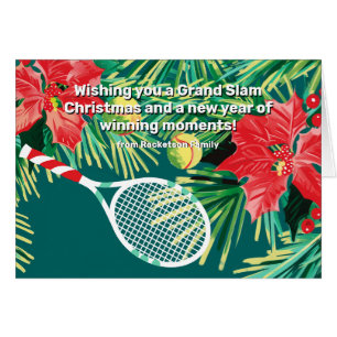 Cartão 🎾 🎄 Texto Personalizado, Esmague seu Feriado