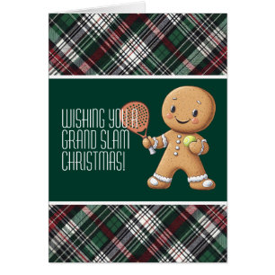 Cartão 🎾 🎄 Texto personalizado, Natal baseado em Padel