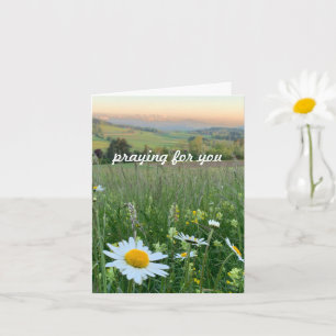 Cartão Texto personalizado original da margarida rezando