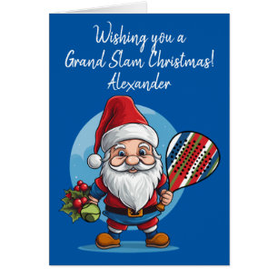 Cartão 🎾 🎄 Texto personalizado, Papais noeis Smashmas P