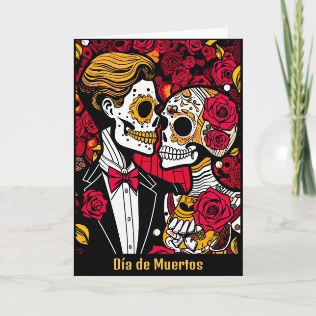 Cartão Texto personalizado 💀 Pop Día de Muertos (Frente)