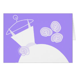 Cartão Texto Púrpura de Casamento horizontal