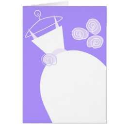 Cartão Texto Púrpura de Casamento vertical