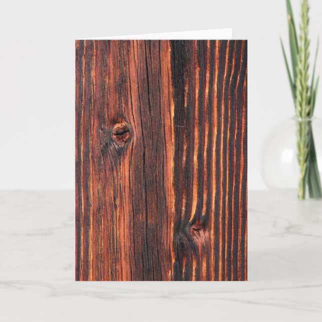 Cartão Textura de conselho de madeira escura (Frente)