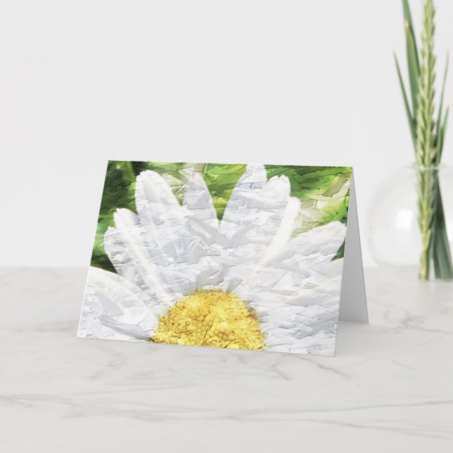 Cartão Textured Daisy Greeting Card (Frente)