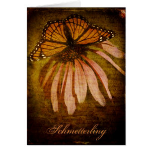 Cartão Textured de "Schmetterling" da borboleta