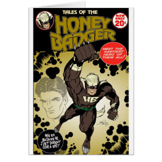 Cartão Texugo de mel retro