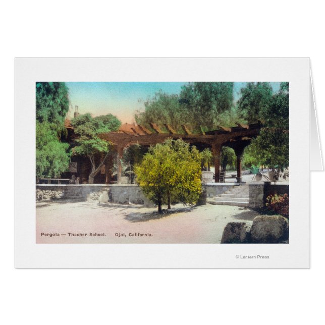 Cartão Thacher School Pergola ViewOjai, CA (Frente Horizontal)
