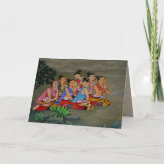 Cartão Thai court ladies greeting card